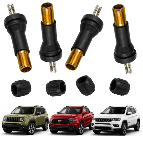 Kit 4 Bicos Tpms Jeep Toro Renegade Compass Novo Encaixe 420